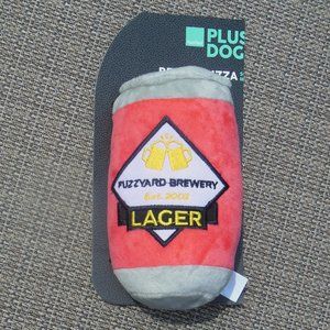 Plush Beer Can Dog Toy